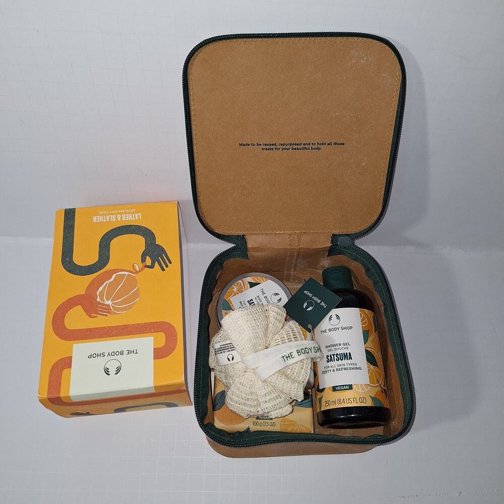 The Body Shop LATHER & SLATHER SATSUMA GIFT CASE 5pc